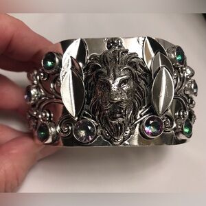 Mystic Topaz Stamped 925 Sterling Silver Cuff Bracelet